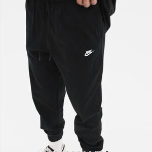 Nike Sportswear Club Mens M Knit Tapered Joggers Black White FQ4330 NWT Cotton